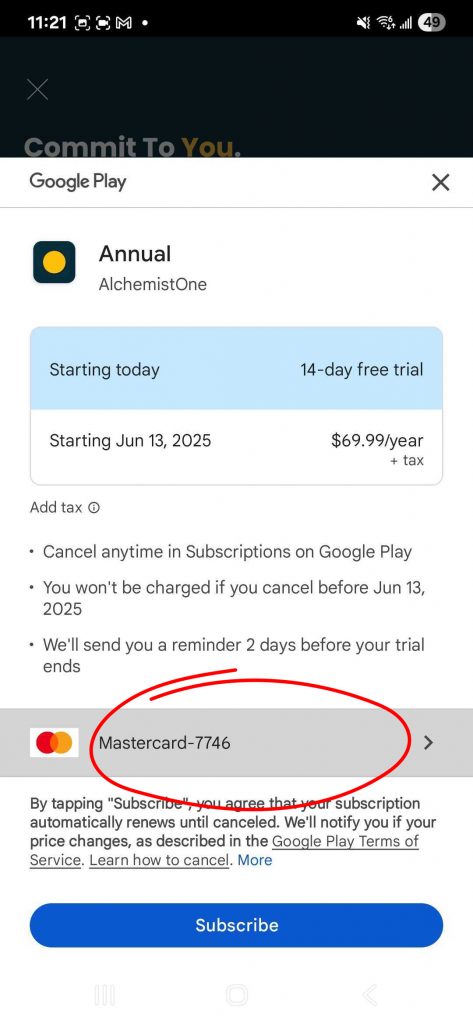 google play promo code redemption step two